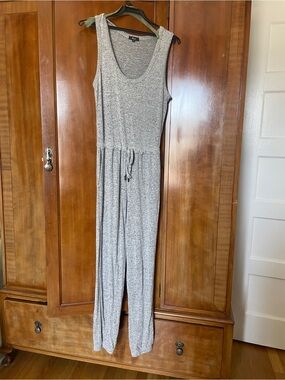 Rails Gray Marled Knit Sleeveless Jumpsuit